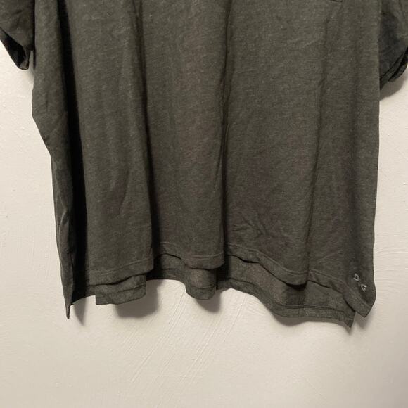 DSG Women Plus Activewear Casual Gray Short Sleeve Cropped Tee Front Pocket 2XL - Picture 5 of 9